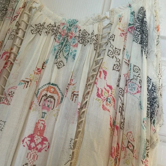 Free People One bohemian style mini dress XS EUC - Picture 2 of 5